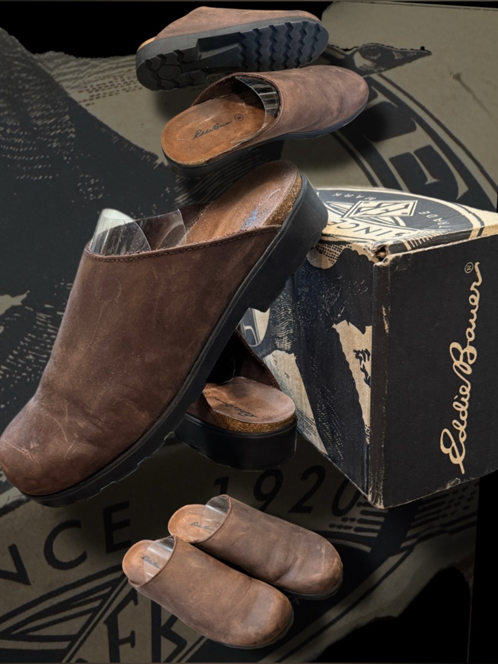 Eddie Bauer Brown Leather Slip-On Loafers - Picture 3 of 5